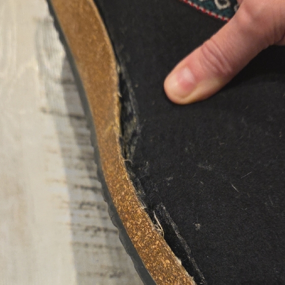 Haflinger Black Mules with Patterned Trim - Picture 13 of 16